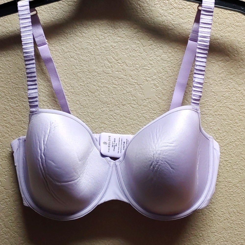NWOT ThirdLove 24/7 Classic T-shirt bra, Lilac, 34E